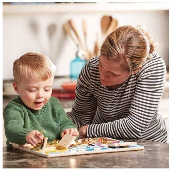 Melissa & Doug Skill Builders Learning Latches Board, Child's Toys - Image 6