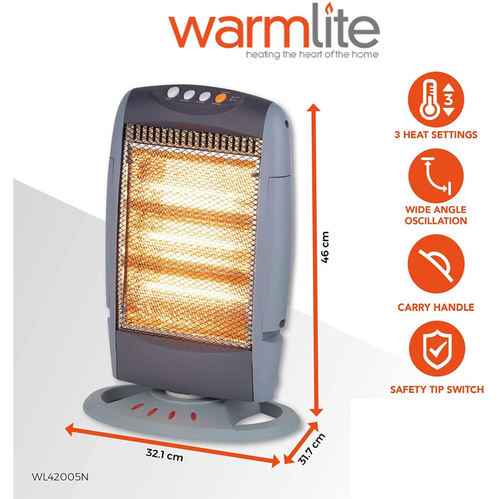 Daewoo Halogen Heater with Wide Angle Oscillation 😎 BuysBest