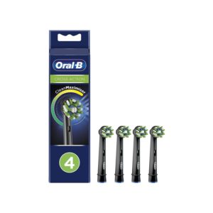 Oral B CrossAction 4 Replacement Toothbrush Head with CleanMaximiser Technology – Black Edition