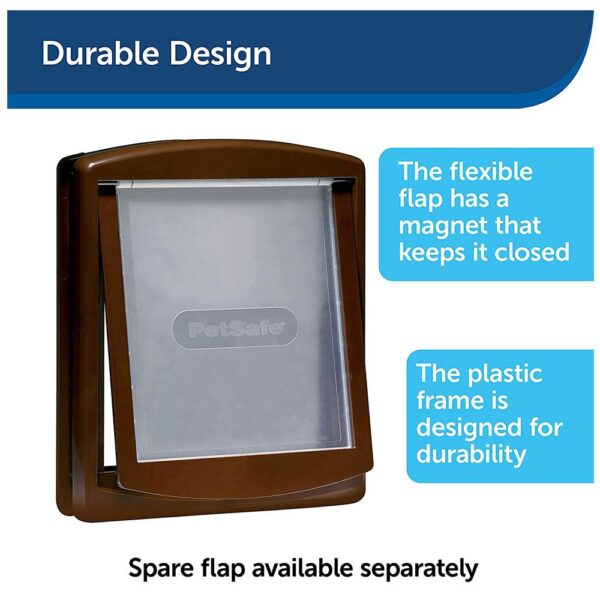 PetSafe Staywell Original 2-Way Pet Door Dog And Cat Flap Small - Brown - Image 2