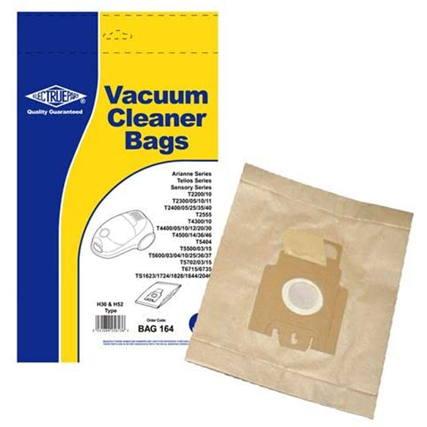 Electruepart BAG40 C2E Vacuum Cleaner Dust Paper Cloth Bag 5 Pack 