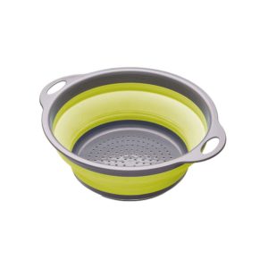 KitchenCraft Colourworks Collapsible Colander With Handles 24cm 2.8 Litre – Green