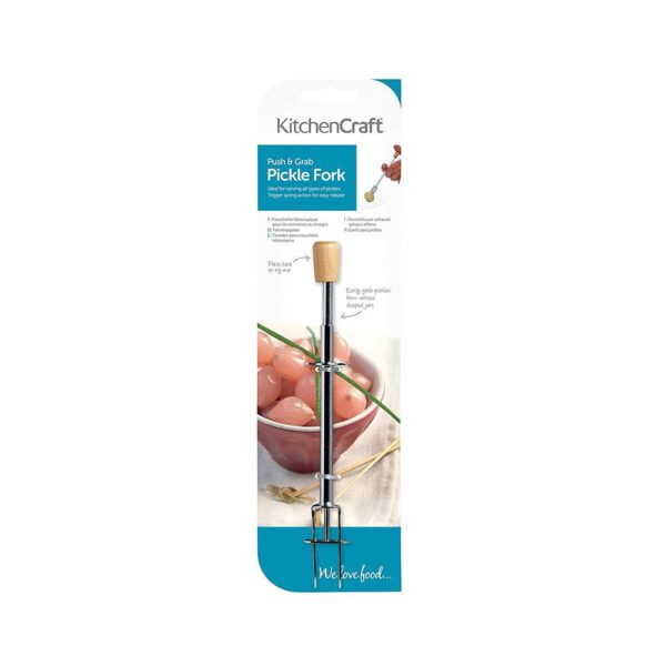 KitchenCraft Telescopic Pickle Fork 17cm - Silver - Image 3
