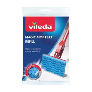 Vileda Magic Mop Flat Refill With A Super Absorbent Sponge With 3D Grooves
