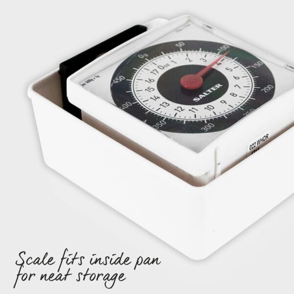 Salter Dietary Mechanical Kitchen Scales Travel Size 500g Capacity - White - Image 4