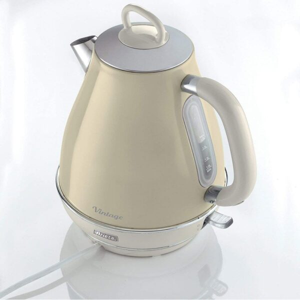 Ariete Vintage Cordless Jug Kettle Stainless Steel 2000 W 1.7 Litre - Cream - Image 2