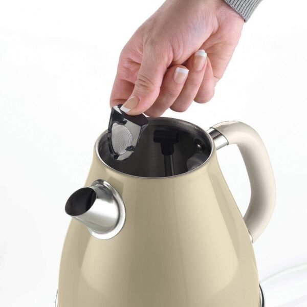 Ariete Vintage Cordless Jug Kettle Stainless Steel 2000 W 1.7 Litre - Cream - Image 3