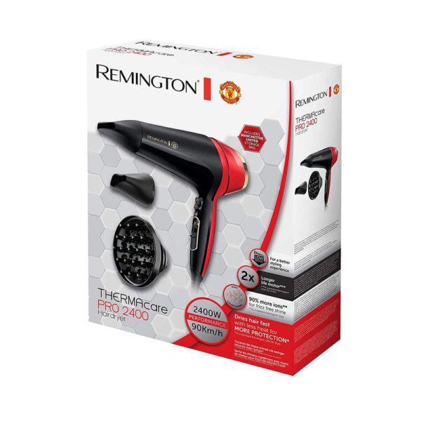 Remington Thermacare Pro 2400 Hair Dryer Manchester United Edition - Black And Red - Image 8