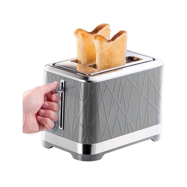 Russell Hobbs Structure 2 Slice Toaster With Stainless Steel Accents - Grey - Image 4
