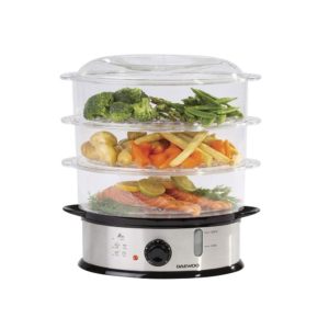 Daewoo 9L Three-Tier Food Rice Meat Vegetable Steamer Cooker Kitchen