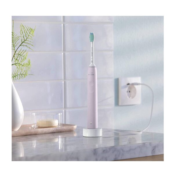 Philips Sonicare 3100 Series Sonic Electric Toothbrush Quad Pacer And Smart Timer - Sugar Rose - Image 3
