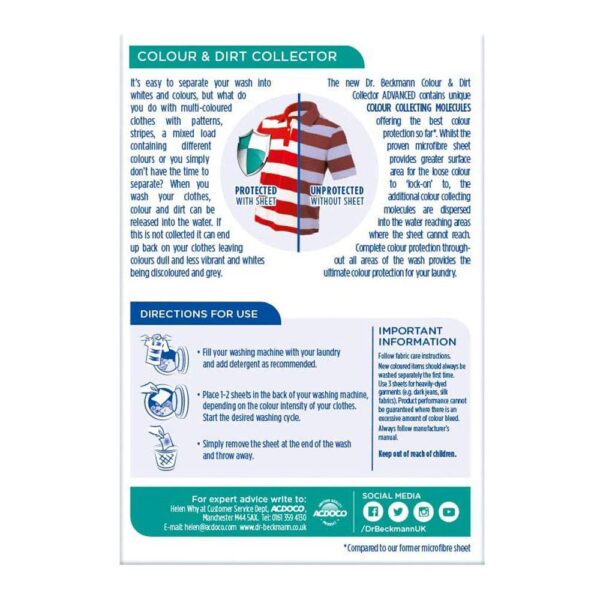 Dr. Beckmann Color And Dirt Collector - 10 Sheet - Image 2