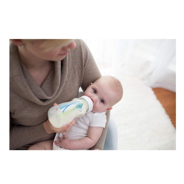 Dr Brown Options+ AntiColic Wide Neck Baby Bottles 270ml Twin Pack - Blue - Image 3
