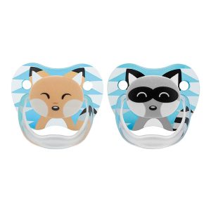 Dr Brown Prevent Soothers Animal Faces 2 Pack – Blue