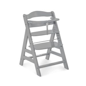 Hauck Alpha+ Wooden Highchair With 2 Harness Systems – Grey