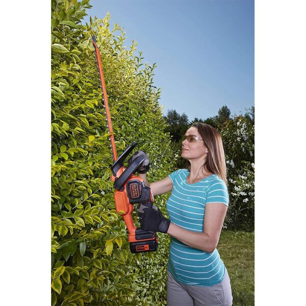 Black & Decker 36V Cordless Hedge Trimmer Bare Unit - Orange/Black - Image 3