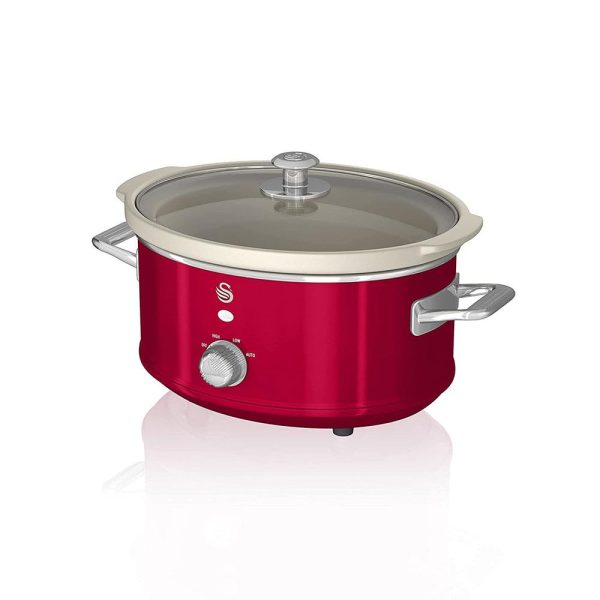 Swan Retro Slow Cooker 3.5 Litre – Red