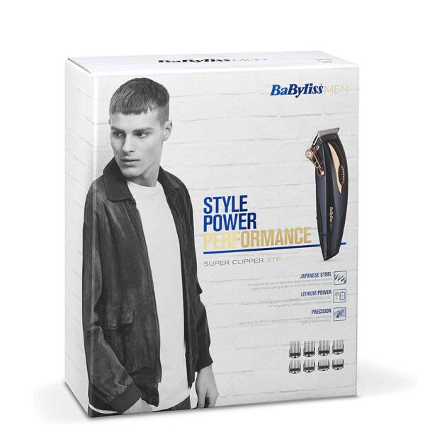 BaByliss Super Clipper XTP Cordless Hair Clipper - Blue And Rose Gold - Image 8