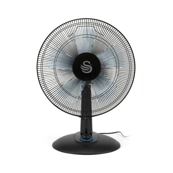 Swan 12 Inch Activair Silence And Turbo Desk Fan Black
