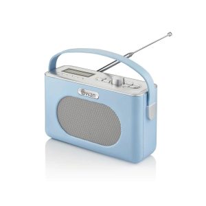 Swan Retro DAB Bluetooth Radio 3W – Blue