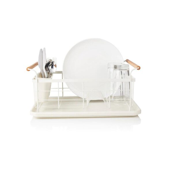 Swan Nordic Dish Rack With Separate Cutlery Holder - Cotton White - Image 4