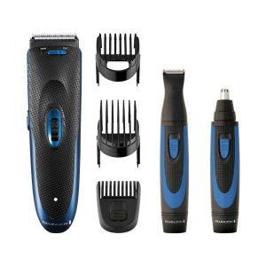 Remington The Works Hair Clipper Nose And Ear Trimmer Set – Black/Blue