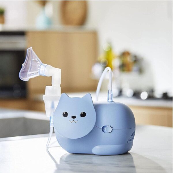 Omron Nami Cat Child Friendly Compressor Nebuliser - Light Blue - Image 2