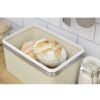 Swan Retro Bread Bin Metal Stainless Steel Chrome 18 Litre Storage Capacity - Cream - Image 4