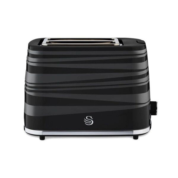 Swan Symphony 2 Slice Toaster Plastic High Gloss And Matt Finish 930 W - Black - Image 3