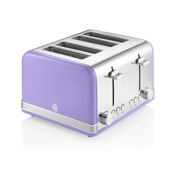 Swan Retro 4 Slice Toaster purple