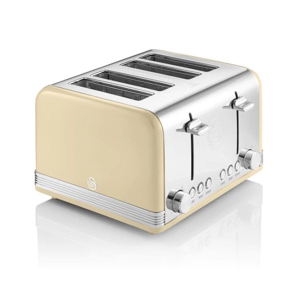 Swan Retro 4 Slice Toaster cream