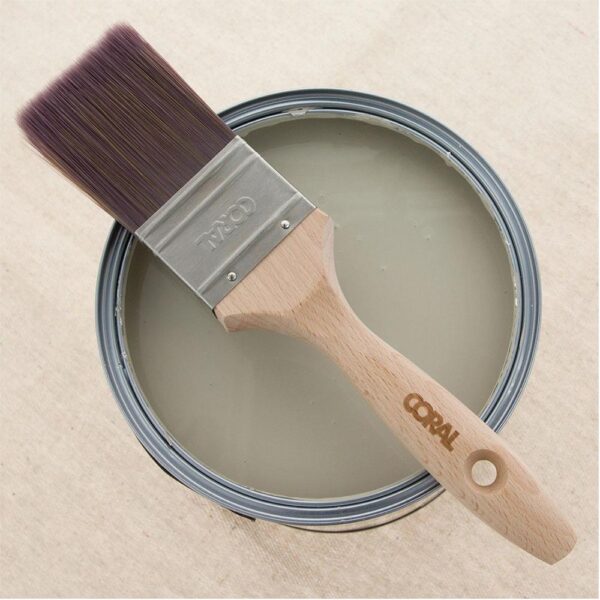 Coral Aspire Paint Brush With Fine Synthetic Bristle Paintbrush Head And Wooden Handle 2 Inch - Beige - Image 6