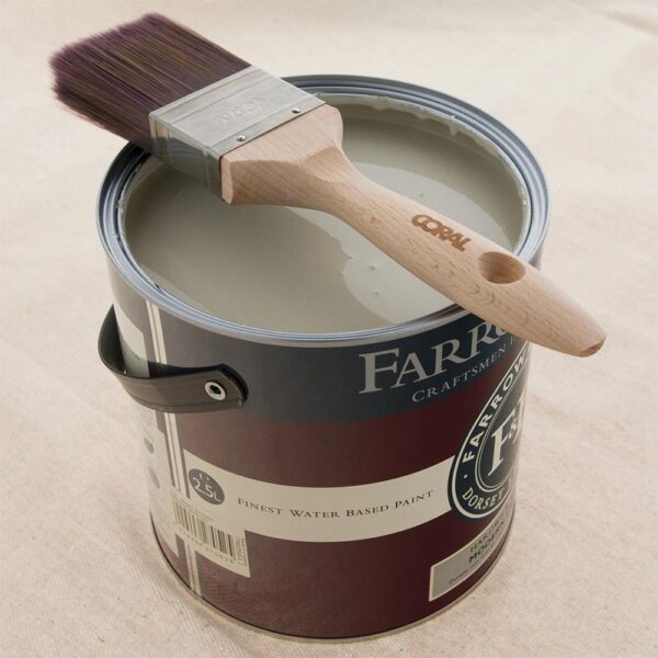 Coral Aspire Paint Brush With Fine Synthetic Bristle Paintbrush Head And Wooden Handle 2 Inch - Beige - Image 7