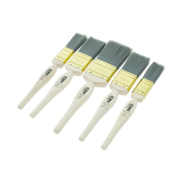 Coral Precision Paint Brushes With Platinum Easy Clean Filaments 5 Piece Set - White - Image 3