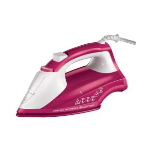Russell Hobbs Light And Easy Brights Steam Iron Ceramic Soleplate 2400 W 240ml Water Tank – Berry