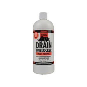 Kilrock Rhino Heavy Duty Drain And Toilet Unblocker High Strength 1 Litre – White