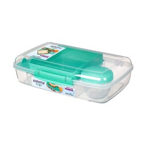 Sistema Bento Box To Go Lunch Box With Fruit Yogurt Pot 1.76 Litre – Assorted Colours
