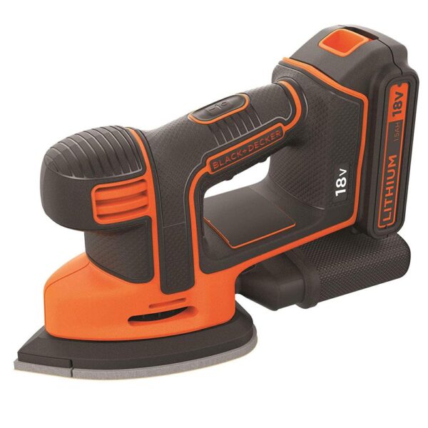Black & Decker 18V Hammer Drill And Detail Sander Twin Kit With 1.5Ah Battery And 1A Charger In Soft Bag - Image 6