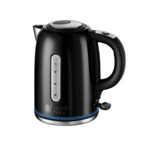 Russell Hobbs Quiet Boil Jug Kettle Stainless Steel 3000 W 1.7 Litre – Black