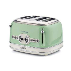 Ariete Vintage 4 Slice Toaster With Defrost Reheat And Cancel Metal 1600 W – Green