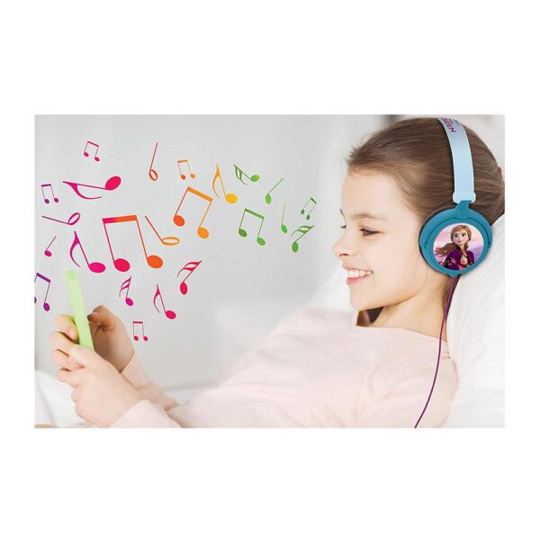 Lexibook Disney Frozen II Foldable Stereo Headphones With Volume Limiter - Blue - Image 6