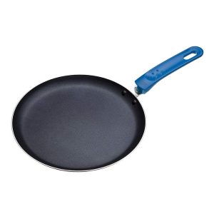 KitchenCraft Colourworks Non-Stick 24cm Crepe Pan With Soft Grip Handle Aluminum – Blue