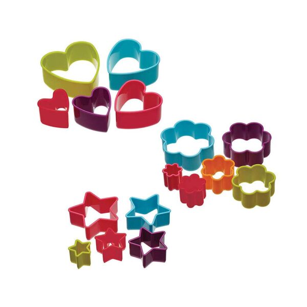 KitchenCraft Colourworks Heart Shaped Cookie Cutters Plastic Set of 5 - Image 7
