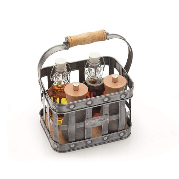 KitchenCraft Industrial Wood Caddy