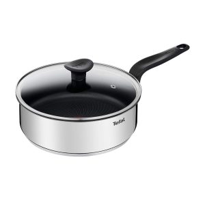 Tefal Primary 24cm Saute Pan With Glass Lid Non-Stick Premium Stainless Steel – Silver