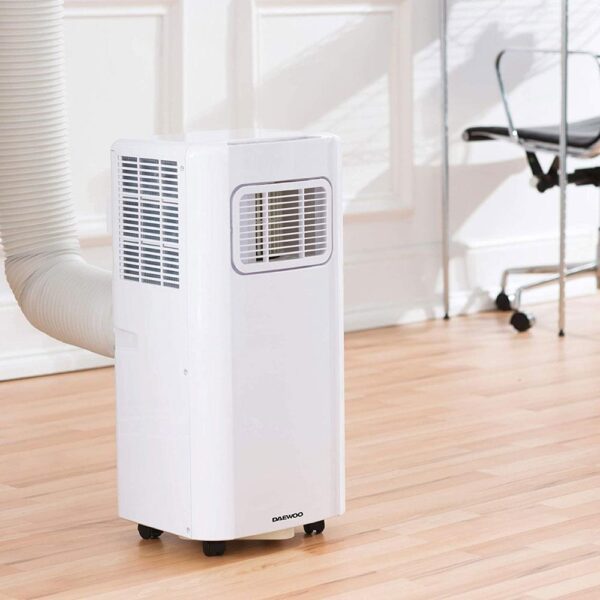 Daewoo 9000 BTU Portable 3-In-1 Air Conditioner LED Display 24hr Timer 2 Fan Speed Settings With Remote Control - White - Image 4