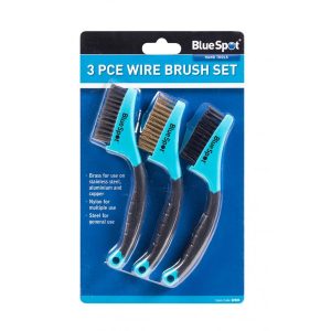 BlueSpot Wire Brush Set Nylon Stainless Steel – 3 Piece
