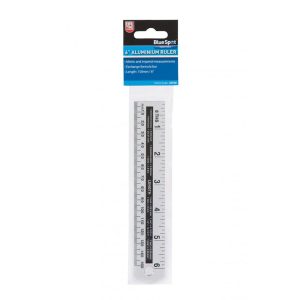 BlueSpot Aluminum Ruler 150mm For Read Metric And Imperial Measurements