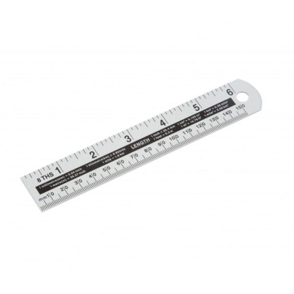 BlueSpot Aluminum Ruler 150mm For Read Metric And Imperial Measurements - Image 2
