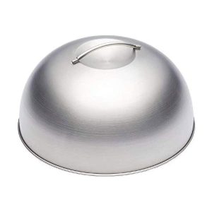 KitchenCraft MasterClass Cheese Melting Dome Burger Steamer Lid Stainless Steel 5 Litres – Metallic